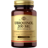 Frasco de suplemento Solgar Ubiquinol 200 mg 30 cápsulas blandas