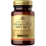 Frasco de suplemento Solgar Vitamina B12 1000 mcg 100 nuggets