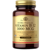 Frasco de suplemento Solgar Vitamina B12 1000 mcg 250 nuggets