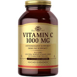 Frasco frontal de Solgar Vitamina C 1000 mg en presentación de 250 cápsulas vegetales