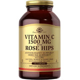 Frasco de suplemento Solgar Vitamina C 1500 mg 180 tabletas