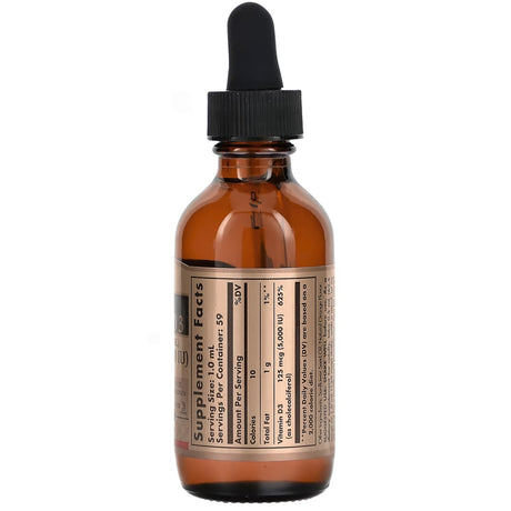 Tabla nutricional del suplemento Solgar Vitamina D3 Naranja Natural 59 ml