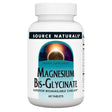 Frasco frontal de Source Naturals bisglicinato de magnesio, 60 tabletas