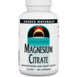 Frasco de suplemento Source Naturals Citrato de Magnesio 133 mg 180 cápsulas