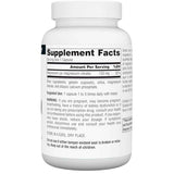 Tabla nutricional del suplemento Source Naturals Citrato de Magnesio 133 mg 90 cápsulas