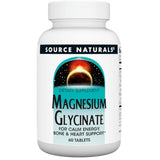 Frasco de suplemento Source Naturals Glicinato de Magnesio 200 mg 60 tabletas