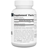 Tabla nutricional del suplemento Source Naturals L-Triptófano 500 mg 60 cápsulas