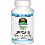 Frasco frontal de Source Naturals Omega 3 Vegano EPA-DHA con 30 cápsulas blandas veganas
