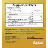 Etiqueta de suplemento de Spoonful Mini Omega 3, presentación de 120 cápsulas blandas