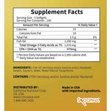 Etiqueta de suplemento de Spoonful Mini Omega 3, presentación de 300 cápsulas blandas