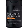 Frasco de suplemento Sports Research Cúrcuma Curcumina C3 Complex 120 Cápsulas