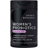 Frasco de suplemento Sports Research Probióticos Mujer 30 cápsulas