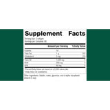 Panel de información del suplemento de Standard Process aceite de atún omega 3 con DHA y EPA por porción.