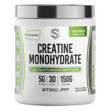Frasco de SteelFit Creatine Monohydrate sin sabor de 150 g