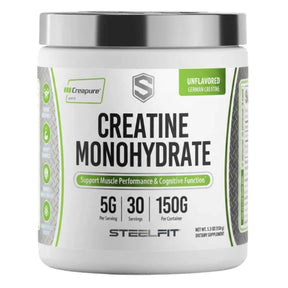 Frasco de SteelFit Creatine Monohydrate sin sabor de 150 g