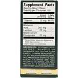 Tabla nutricional del suplemento Sukrol Ácido Glutámico Lecitina y Tiamina 100 tabletas
