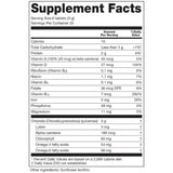 Tabla nutricional del suplemento Sun Chlorella Chlorella Pyrenoidosa 120 tabletas