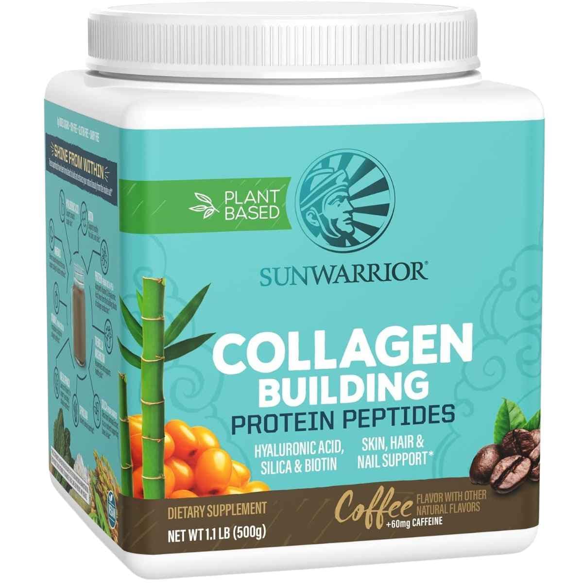 Sunwarrior Collagen Building Protein Peptides sabor Café, presentación de 500 g