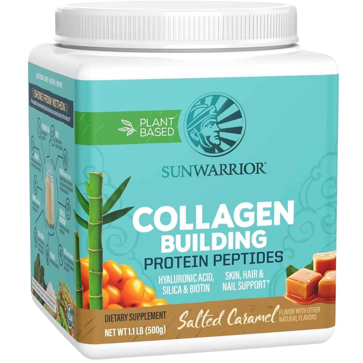 Sunwarrior Collagen Building Protein Peptides sabor Caramelo salado, presentación de 500 g