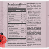 Tabla nutricional del suplemento Sunwarrior Creatina para Mujeres sabor Limonada de Frambuesa y Saúco 400g