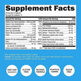 Tabla nutricional del suplemento Super Natural Goods Biotina, Colágeno y Queratina 5000 mcg 30 cápsulas