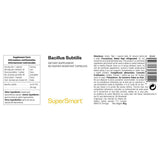 Tabla nutricional del suplemento SuperSmart Bacillus Subtilis 60 cápsulas