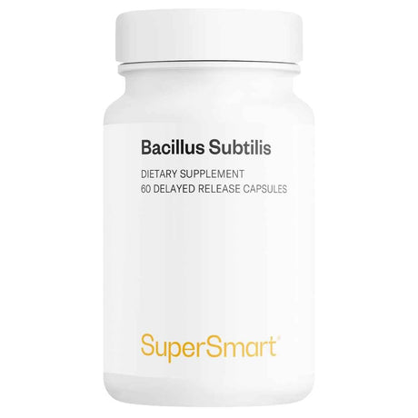 Frasco de suplemento SuperSmart Bacillus Subtilis 60 cápsulas