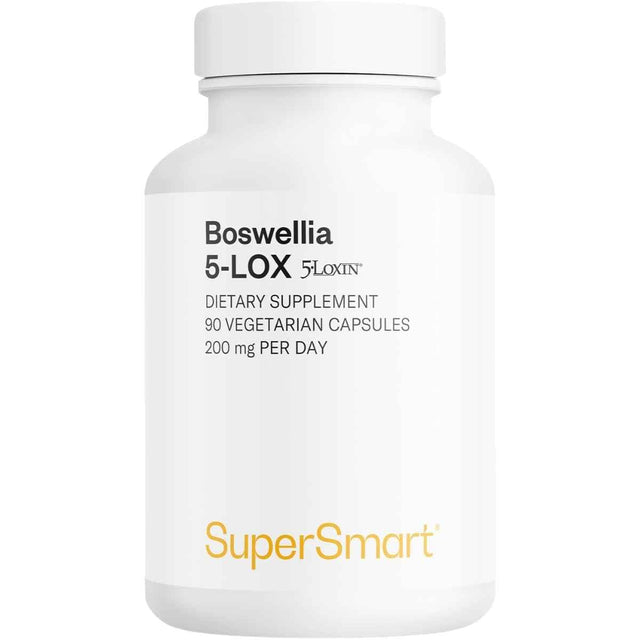 Frasco de suplemento SuperSmart Boswellia serrata 200 mg 90 cápsulas