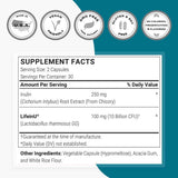Tabla nutricional del suplemento SuperSmart Lactobacillus Rhamnosus GG 60 cápsulas