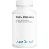 Frasco de suplemento SuperSmart Zinc L-Carnosine 75 mg 120 cápsulas