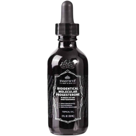 Frasco de suplemento Svasthya Progesterona Bioidéntica 59 ml