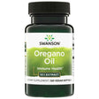Frasco de Swanson Aceite de Orégano 150 mg con 120 cápsulas blandas veganas para apoyo inmunológico.