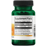 Tabla nutricional del suplemento Swanson Biotina 5000 mcg 30 cápsulas