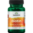 Frasco de suplemento Swanson Biotina 5000 mcg 30 cápsulas