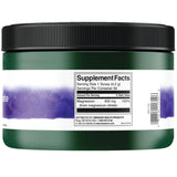 Tabla nutricional del suplemento Swanson Citrato de Magnesio 630 mg 244 g polvo