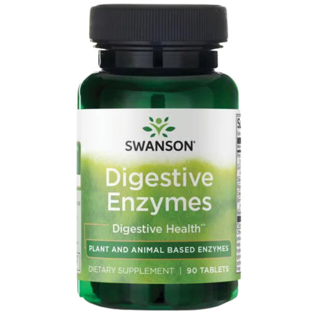 Frasco de suplemento Swanson Enzimas Digestivas 90 tabletas