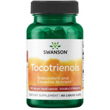 Frasco de suplemento Swanson Tocotrienoles 60 cápsulas líquidas
