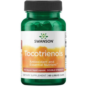 Frasco de suplemento Swanson Tocotrienoles 60 cápsulas líquidas