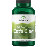 Frasco de suplemento Swanson Uña de Gato 500 mg 250 cápsulas