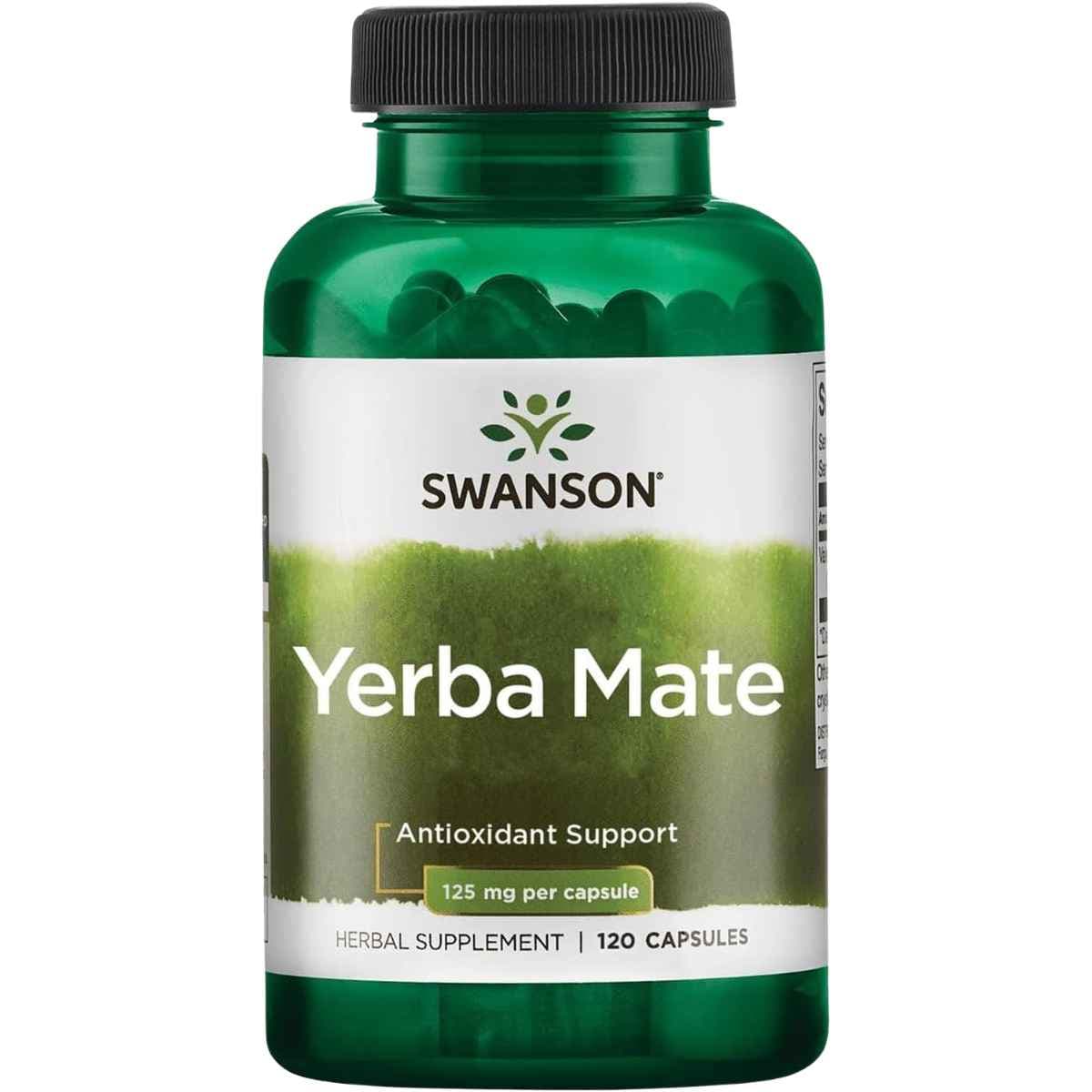 Swanson Yerba Mate, frasco de 120 cápsulas