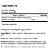 Información del suplemento de Swanson Yerba Mate de 120 cápsulas
