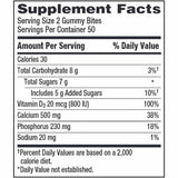 Nutrientes de Caltrate Calcio con Vitamina D3 - 100 Gomitas