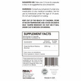 Información nutricional de PrimalFX Bone - Ingredientes y porciones de 180 cápsulas para soporte óseo y estructural.