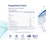 Tabla nutricional del suplemento Tahiro Omega 3 Vegano 60 cápsulas