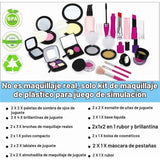 Contenido del paquete de 2 kits TEPSMIGO con piezas de maquillaje de simulación.
