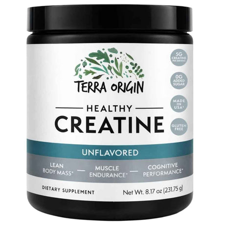 Terra Origin Monohidrato de Creatina 45 servicios en frasco