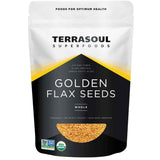 Frasco de suplemento Terrasoul Superfoods Semillas de Linaza Dorada 2 lbs