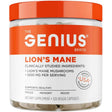 Frasco de suplemento The Genius Brand Hongo Melena de León 120 Cápsulas Vegetales