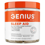 Frasco de suplemento The Genius Brand Mezcla para el Sueño 40 cápsulas vegetales.