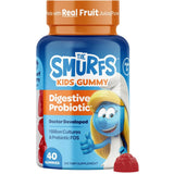 Frasco de suplemento The Smurfs Probiótico Digestivo Mezcla de Frutas 40 gomitas